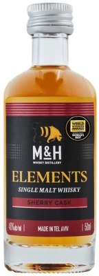Виски M&H Elements Single Malt Sherry Cask 0,05 л Виски M&H Elements Single Malt Sherry Cask 0,05 л фото
