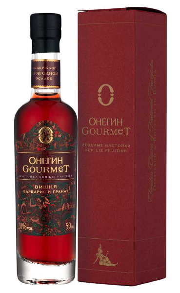 Настойка Onegin Gourmet Cherry Barberry Pomegranate in gift box 0,05 л фото