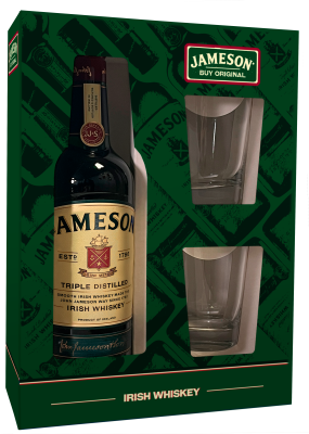 Виски Jameson with 2 glasses in gift box 0,7 л фото