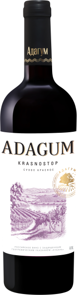 Вино Красное Сухое Adagum Krаsnostop Kuban 0,75 л фото