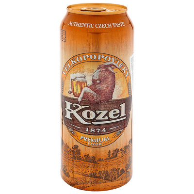 Пиво Velkopopovicky Kozel Premium Lager in can 0,50 л фото