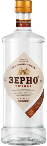 Водка Zerno Rzhanaya 1 л фото