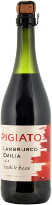 Вино игристое Красное Полусладкое Pigiato Lambrusco Rosso Emilia 2022 0,75 л фото