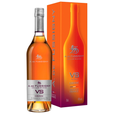 Коньяк A. de Fussigny Cellar Blend VS with a flask in gift box 0,7 л фото