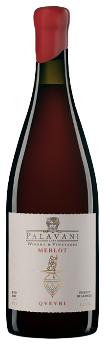 Вино Красное Сухое Palavani Merlot Qvevri 2021 0,75 л фото