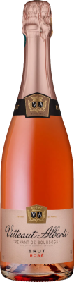 Вино игристое Розовое Брют Vitteaut Alberti Cremant de Bourgogne Rose Brut 0,75 л фото