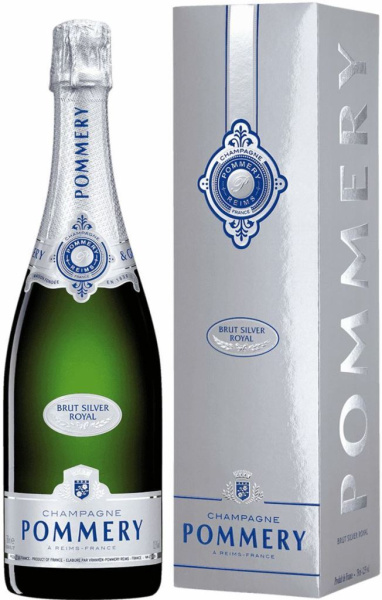 Вино игристое Белое Брют Pommery Silver Royal Brut Champagne in gift box 0,75 л фото
