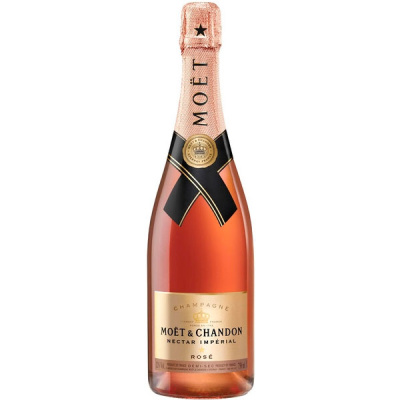 Шампанское Розовое Полусладкое Moet & Chandon Nectar Imperial Rose Champagne 0,75 л фото