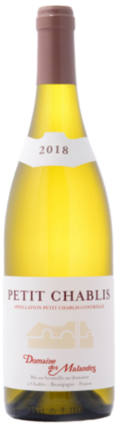 Вино Белое Сухое Domaine Des Malandes Petit Chablis 2023 0,75 л фото