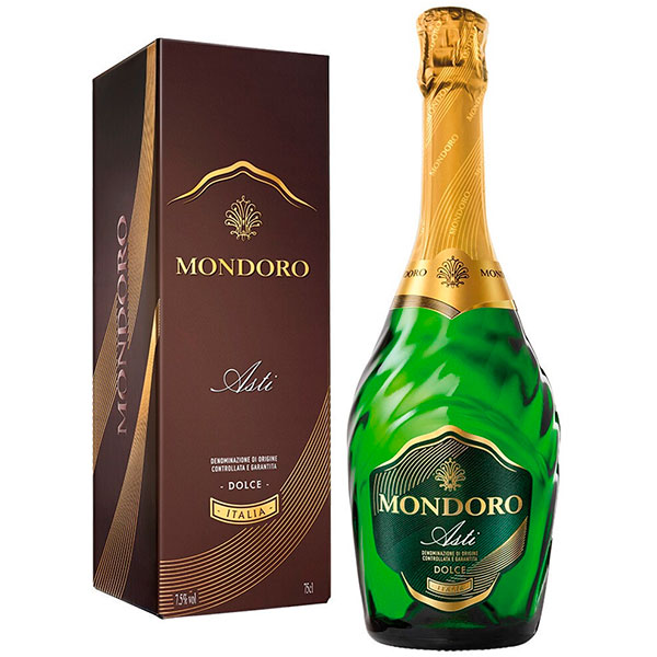 Вино игристое Белое Сладкое Mondoro Asti in gift box 0,75 л фото