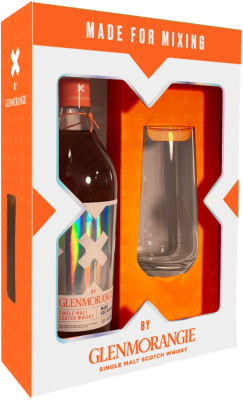 Виски Glenmorangie X Single Malt Highlandwith a glass in gift box 0,75 л фото