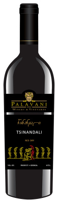 Вино Палавани Цинандали 2021 красное сухое 12% 0,75 л фото