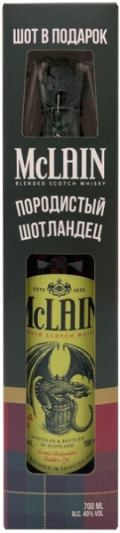 Виски McLain with shot in gift box 0,7 л фото