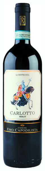 Вино Конте Эмо Каподилиста Карлотто Мерло 2019 красное сухое 13,5% 0,75 л фото