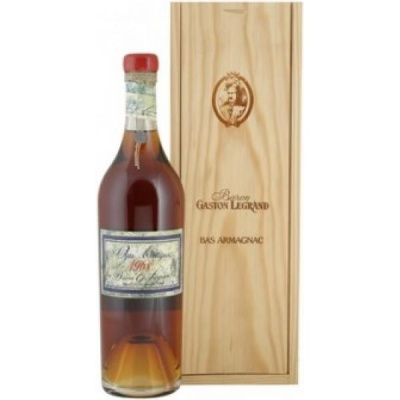 Арманьяк Baron G. Legrand Bas Armagnac in wooden box 1965 0,70 л фото