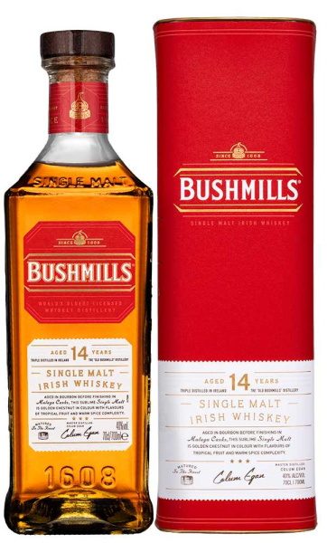 Виски Bushmills 14 Years old Single Malt in tube 0,7 л фото