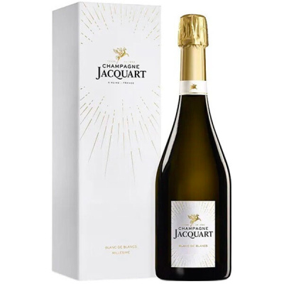 Вино игристое Белое Брют Jacquart Blanc de Blancs Millesime Champagne in gift box 2015 0,75 л фото
