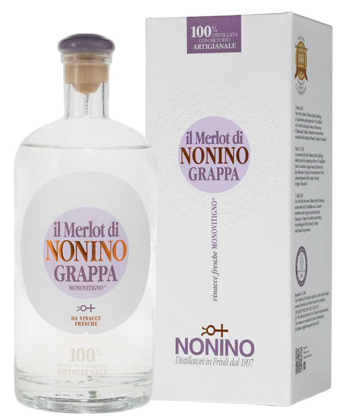 Граппа Nonino Il Merlot Monovitigno in gift box 2018 0,7 л фото