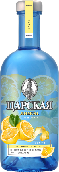 Водка Царская Оригинальная Лимон 38% 0,7 л фото