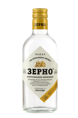 Водка Зерно Натуральная Зерновая 40% 0,25 л фото