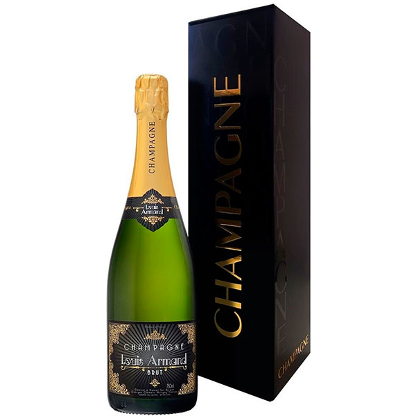 Вино игристое Белое Брют Louis Armand Brut Champagne in gift box 2020 0,75 л фото