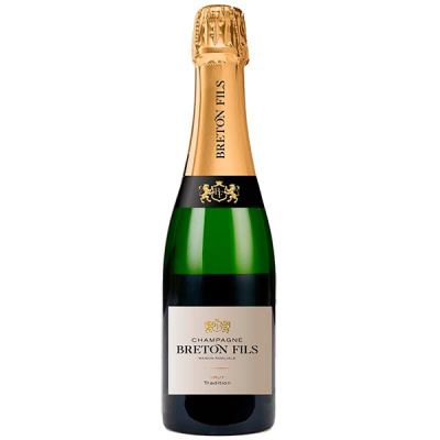 Шампанское Белое Брют Breton Fils Tradition Brut 0,375 л фото
