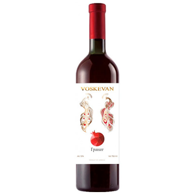 Плодовое вино Красное Полусладкое Voskevan Pomegranate 0,75 л фото