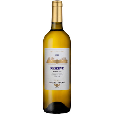 Вино Белое Сухое Chateau Lamothe-Vincent Reserve Sauvignon Blanc Semillon Bordeaux 2021 0,75 л фото