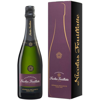 Шампанское Белое Полусухое Nicolas Feuillatte Reserve Exclusive Demi-Sec Champagne in gift box 0,75  фото