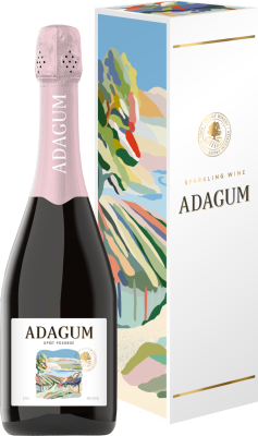 Вино игристое Розовое Брют Adagum Brut Rose in gift box 2024 0,75 л фото
