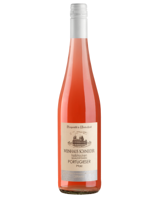 Вино Вайнхаус Шнайдер Португизер Вайсхербст 2021 розовое полусухое 11,5% 0,75 л фото
