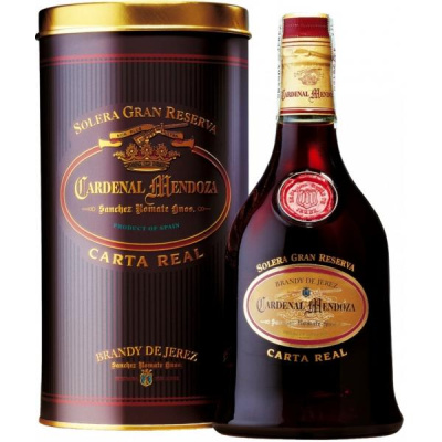 Бренди Cardenal Mendoza Carta Real Solera Gran Reserva Brandy de Jerez in tube 0,70 л Бренди Cardenal Mendoza Carta Real Solera Gran Reserva Brandy de Jerez in tube 0,70 л фото