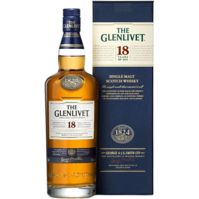 Виски The Glenlivet 18 years old Single Malt Speyside in gift box 0,7 л фото