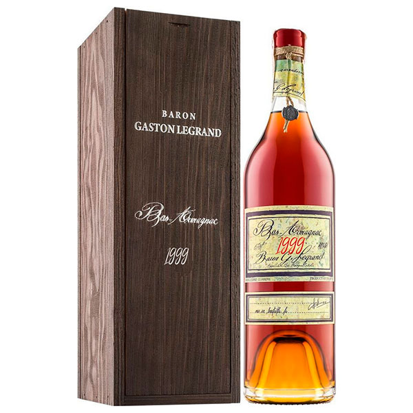Арманьяк Baron G. Legrand Bas-Armagnac in wooden box 1999 0,70 л фото