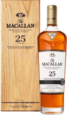 Виски The Macallan 25 Year Sherry Oak in wooden box 0,7 л фото