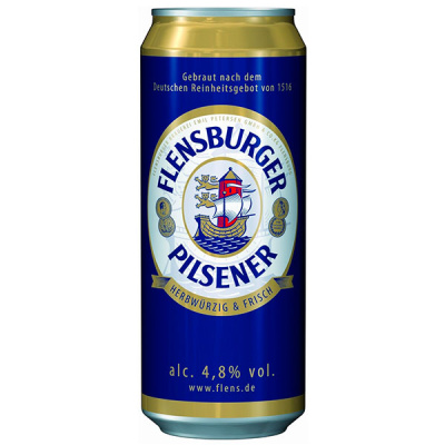 Пиво Flensburger Pilsener in can 0,50 л фото