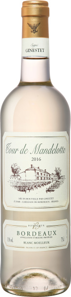 Вино Белое Полусладкое Tour de Mandelotte Bordeaux 2019 0,75 л фото