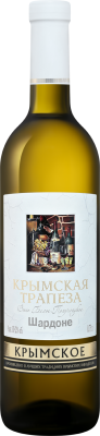 Вино Белое Полусладкое Krymskаya Trаpezа Chardonnay 0,75 л фото