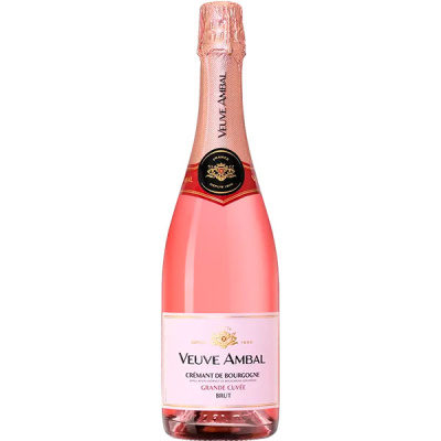 Вино игристое Розовое Брют Veuve Ambal Grande Cuvee Rose Cremant de Bourgogne 0,75 л фото