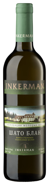 Вино Инкерман Шато Блан Молодая Коллекция 2022 белое полусухое 13,5% 0,7 л фото