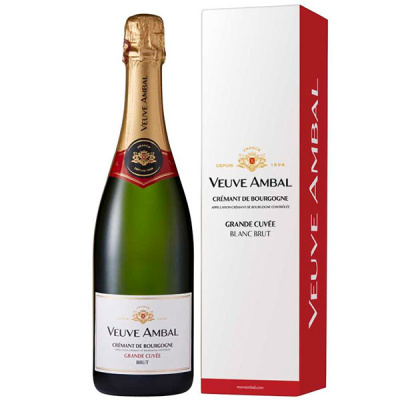Вино игристое Белое Брют Veuve Ambal Grande Cuvee Brut Cremant de Bourgogne in gift box 0,75 л фото