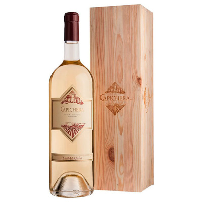Вино Белое Сухое Capichera Isola dei Nuraghi in wooden box 2019 1,50 л фото