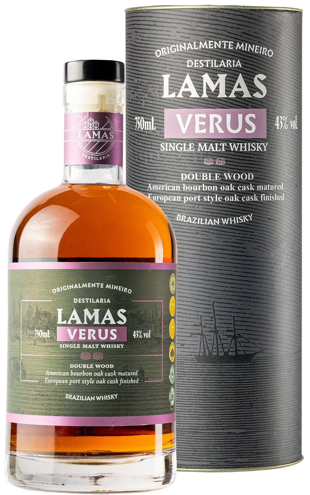 Виски Lamas Verus Double Wood in tube 0,75 л фото