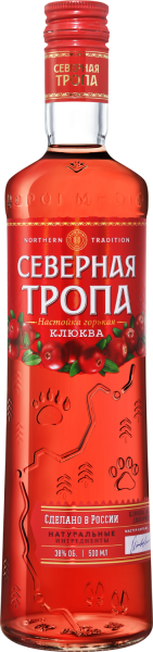Водка Северная Тропа Клюква 38% 0,5 л фото