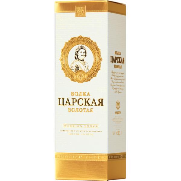 Водка Tsarskaja Gold in gift box 0,7 л фото