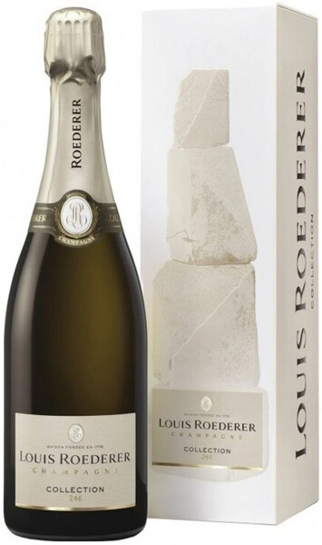Вино игристое Белое Брют Louis Roederer Collection 246 Champagne in gift box 0,75 л фото