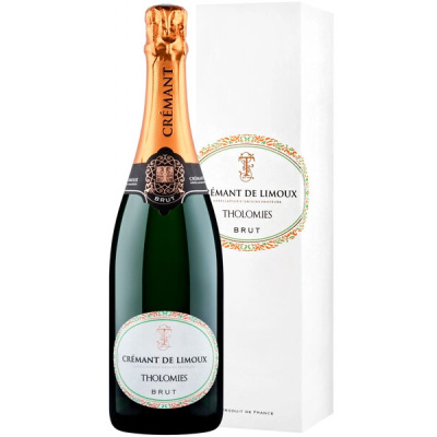 Вино игристое Белое Сухое Domaine Tholomies Cremant de Limoux Brut in gift box 0,75 л фото