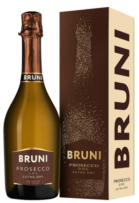 Вино игристое Белое Bruni Prosecco Extra Dry in gift box 2024 0,75 л фото