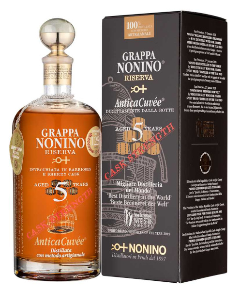 Граппа Nonino Riserva Antica Cuvee Cask Strength in gift box 2015 0,7 л фото