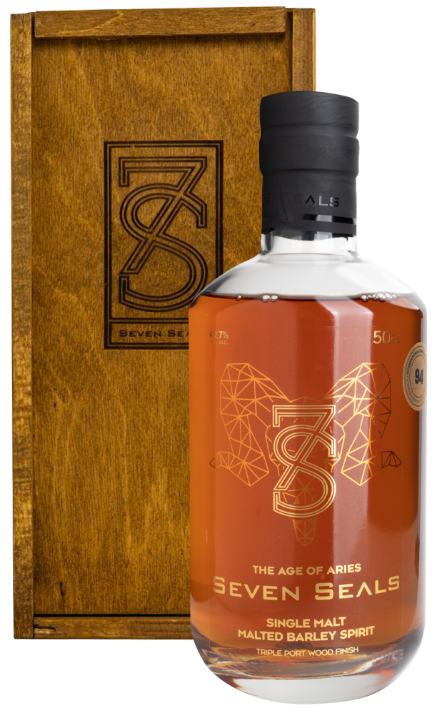 Виски Seven Seals Zodiac The Age of Aries Single Malt in wooden box 0,5 л фото